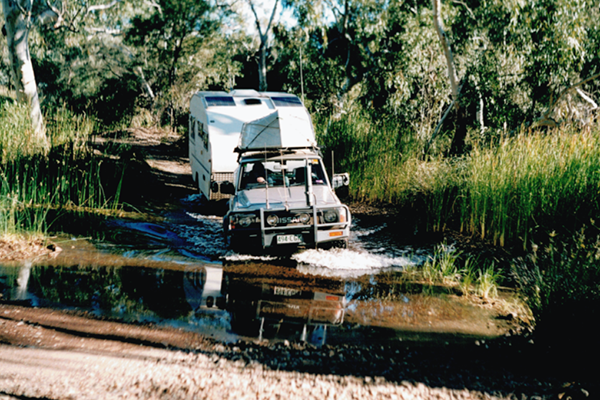 Traversing a river in the Kimberleys