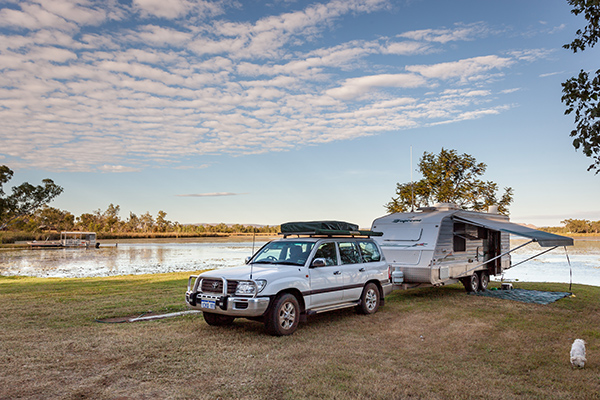 Taking a caravan with you means you don't have to find a hotel!