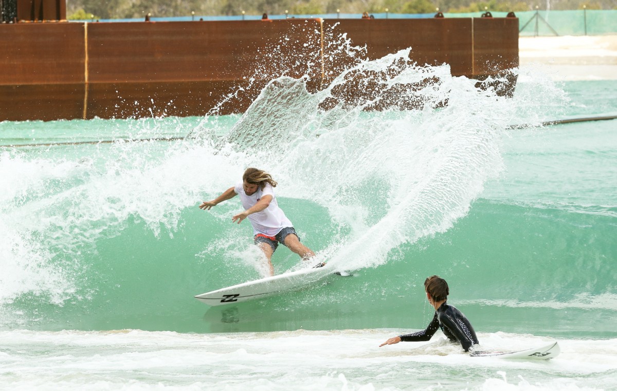 Mark Occhilupo tries out the neverending perfect wave.