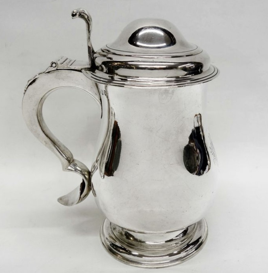 Antique Irish silver tankard heirloom